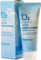 Фото FarmStay пінка для вмивання O2 Premium Aqua Foam Cleansing киснева 100 мл