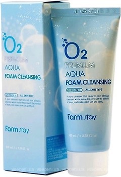 Фото FarmStay пенка для умывания O2 Premium Aqua Foam Cleansing кислородная 100 мл
