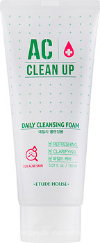 Фото Etude House пінка для вмивання AC Clean Up Daily Acne Cleansing Foam 150 мл