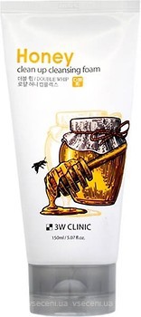 Фото 3W Clinic пінка для вмивання Honey Clean Up Cleansing Foam з медом 150 мл