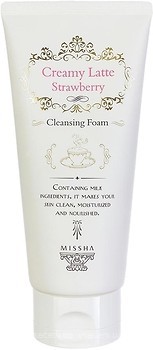Фото Missha пінка для вмивання Creamy Latte Strawberry Cleansing Foam 172 мл