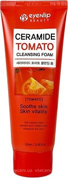 Фото Eyenlip пенка для умывания Ceramide Tomato Cleansing Foam с экстрактом помидора 100 мл