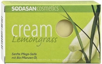 Фото Sodasan мило-крем для обличчя Lemongrass з маслами ши і лемонграсу 100 г