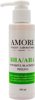 Фото Amore концентрований пілінг з кислотами проти чорних точок і акне BHA/AHA Powerful Blackhead Peeling 100 мл