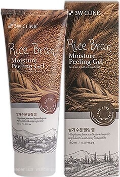 Фото 3W Clinic пілінг-гель для обличчя з екстрактом бурого рису Rice Bran Moisture Peeling Gel 180 мл