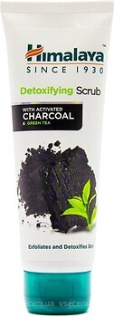 Фото Himalaya Herbals скраб для обличчя з вугіллям і зеленим чаєм Detoxifying Scrub With Activated Charcoal 75 мл