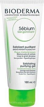 Фото Bioderma відлущуючий гель-пілінг для обличчя Sebium Exfoliating Purifying Gel 100 мл