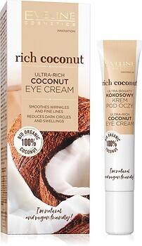 Фото Eveline Cosmetics крем для шкіри навколо очей Rich Coconut Eye Cream 20 мл