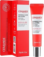 Фото FarmStay сироватка для шкіри навколо очей Ceramide Wrinkle Care Relaxing Rolling Eye Serum 25 мл