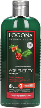 Фото Logona Age Energy Bio-Coffein Зміцнення і Ріст для зрілого волосся з кофеїном 250 мл