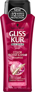 Фото Gliss Kur Color Protect & Shine Защита цвета для окрашенных, тонированных и мелированных волос 400 мл