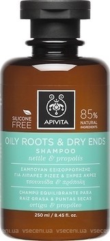 Фото Apivita For Oily Roots And Dry Ends With Nettle & Propolis 250 мл