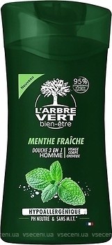 Фото L'Arbre Vert Menthe Fraiche 3в1 с экстрактом свежей мяты 250 мл