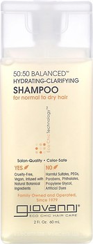 Фото Giovanni Eco Chic Hair Care 50:50 Balanced Hydrating-Clarifying Shampoo 60 мл