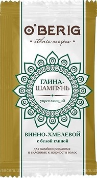 Фото O'berig Вино-хмелевий з білої глиною для комбінованого і схильного до жирності волосся 15 мл