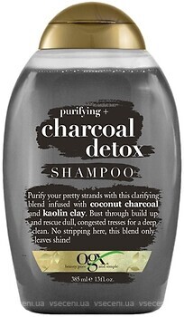 Фото OGX Purifying + Charcoal Detox для ослабленого волосся 385 мл