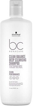Фото Schwarzkopf Professional BC Bonacure Clean Balance Deep Cleansing Tocopherol для всех типов волос 1 л