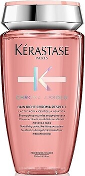 Фото Kerastase Chroma Absolu Bain Riche Chroma Respect для пофарбованого, чутливого, пошкодженого, тонкого волосся 250 мл