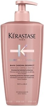 Фото Kerastase Chroma Absolu Bain Chroma Respect для захисту пофарбованого, чутливого, пошкодженого, тонкого волосся 500 мл