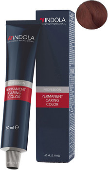 Фото Indola Permanent Caring Color 5.56 Світло-коричневий махагон червоний