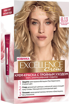 Фото L'Oreal Paris Excellence 8.13 світло-русявий бежевий