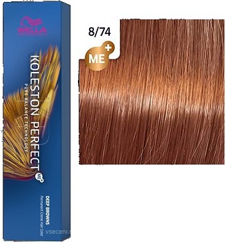 Фото Wella Professionals Koleston Perfect Me+ Deep Browns 8/74 ірландський червоний