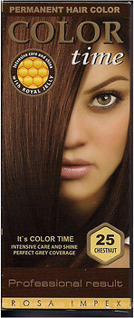 Фото Color Time Permanent Hair Color 25 Каштан