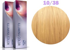 Фото Wella Professionals Illumina Color 10/38 яркий блонд золотисто-жемчужный