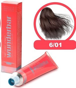 Фото Wunderbar Hair Color Cream 6/01 темно-русявий натурально-попелястий