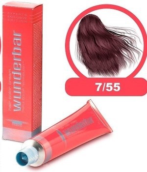 Фото Wunderbar Hair Color Cream 7/55 средне-русый интенсивный махагон