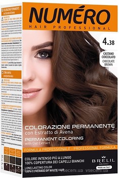 Фото Brelil Numero Hair Professional 4.38 шоколадно-коричневий