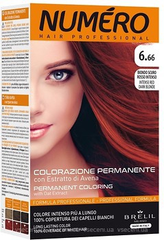 Фото Brelil Numero Hair Professional 6.66 інтенсивний червоний темно-русявий