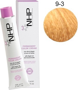 Фото NHP Permanent Color Cream 9.3 дуже світлий золотистий блондин
