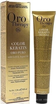 Фото Fanola Oro Therapy Color Keratin 7.606 блондинка теплый красный