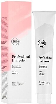 Фото 360 Hair Professional Haircolor 10.16 Дуже-дуже світлий блондин попільно-червоний