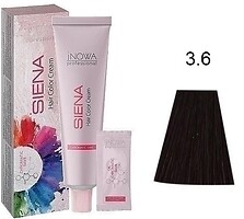 Фото jNowa Professional Siena Chromatic Save Hair Color Cream 3/6 темный шатен фиолетовый