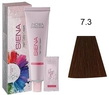 Фото jNowa Professional Siena Chromatic Save Hair Color Cream 7/3 золотисто русявий