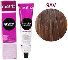 Фото Matrix SoColor Pre-Bonded 9AV дуже світлий блондин попільно-фіолетовий
