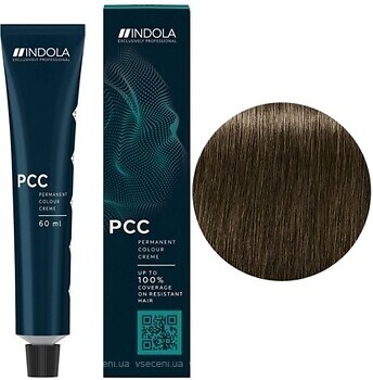 Фото Indola Exclusively Professional PCC Intense Coverage 4.8+ Середній коричневий натуральний шоколадний