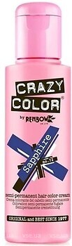 Фото Crazy Color Semi Permanent Hair Color Cream 72 Sapphire сапфір
