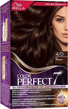 Фото Wella Color Perfect 4/0 темный шоколад