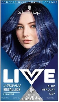 Фото Schwarzkopf Live Urban Metallics U67 Blue Mercury сапфіровий синій
