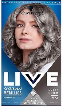 Фото Schwarzkopf Live Urban Metallics U72 Dusty Silver запорошене срібло