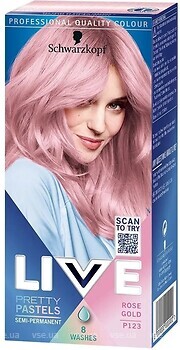 Фото Schwarzkopf Live Pretty Pastels P123 Rose Gold рожеве золото