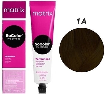 Фото Matrix SoColor Pre-Bonded 1A чорно-синій попелястий
