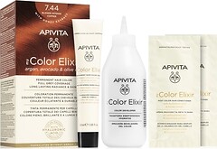 Фото Apivita My Color Elixir 7.44 Blonde Intense Copper блондин інтенсивний мідний