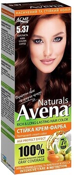 Фото Acme Color Avena Naturals Permanent Cream Color 5.37 золотиста кава