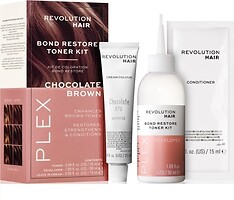 Фото Revolution Haircare Plex Bond Restore Kit Chocolate Brown шоколадно-коричневий