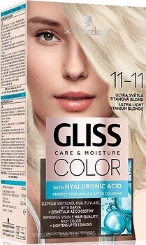 Фото Schwarzkopf Gliss Color 11-11 Ultra Light Titanium Blonde ультрасвітлий титановий блонд