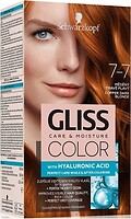 Фото Schwarzkopf Gliss Color 7-7 Copper Dark Blonde медный темно-русый